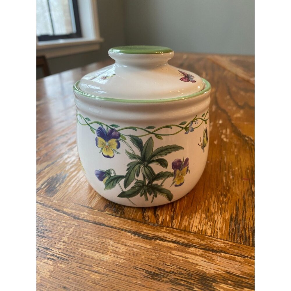 Studio Nova Garden Bloom Stoneware Floral Jar W/ Lid